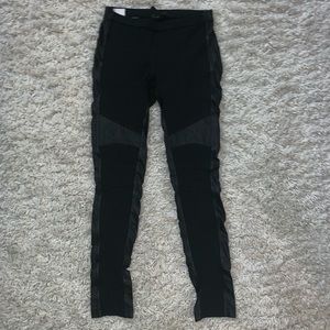 BCBGMAXAZARIA BLACK FAUX LEATHER LEGGINGS